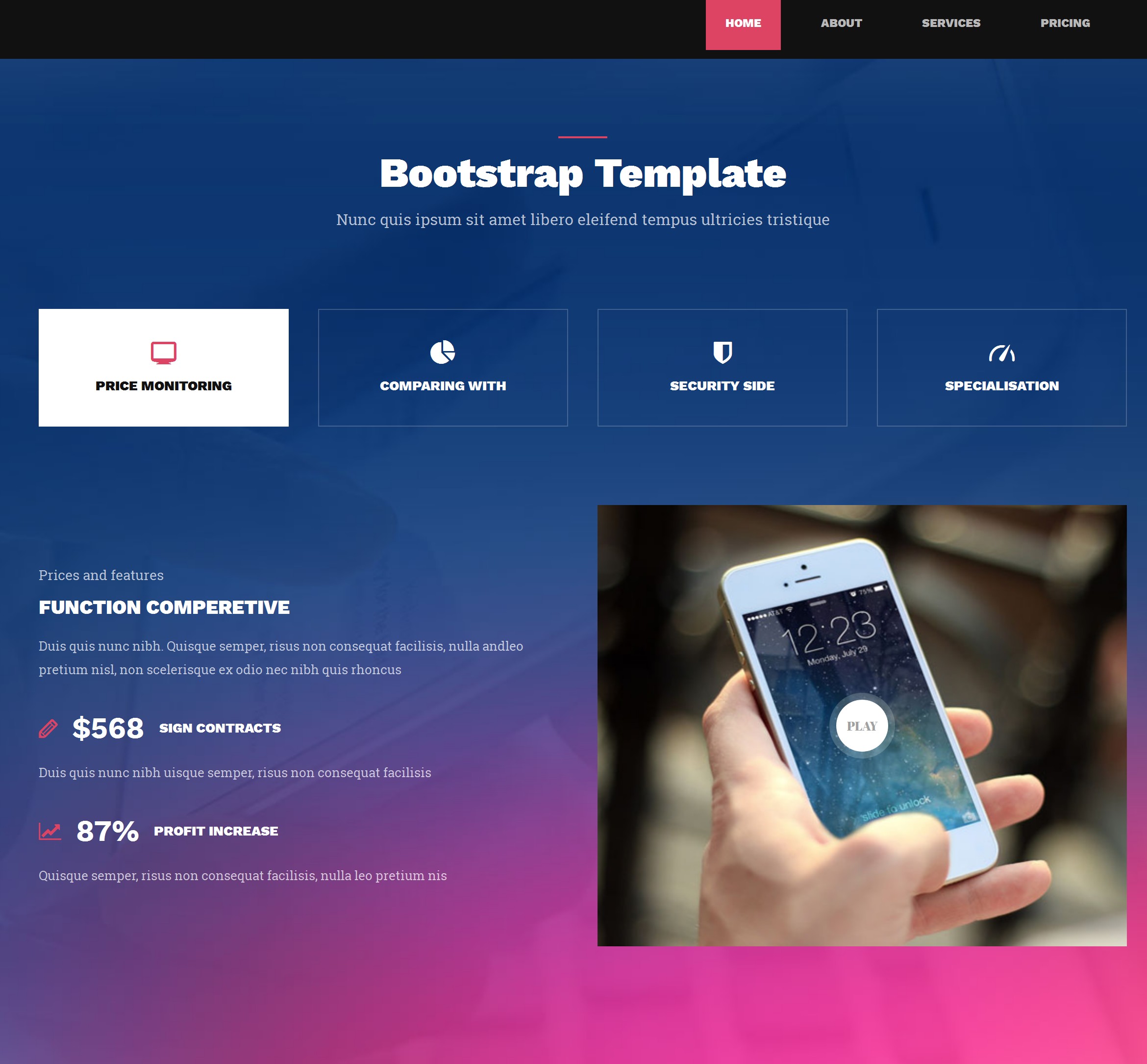 Mobile Bootstrap Education Theme