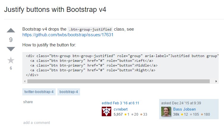  Support buttons  using Bootstrap v4