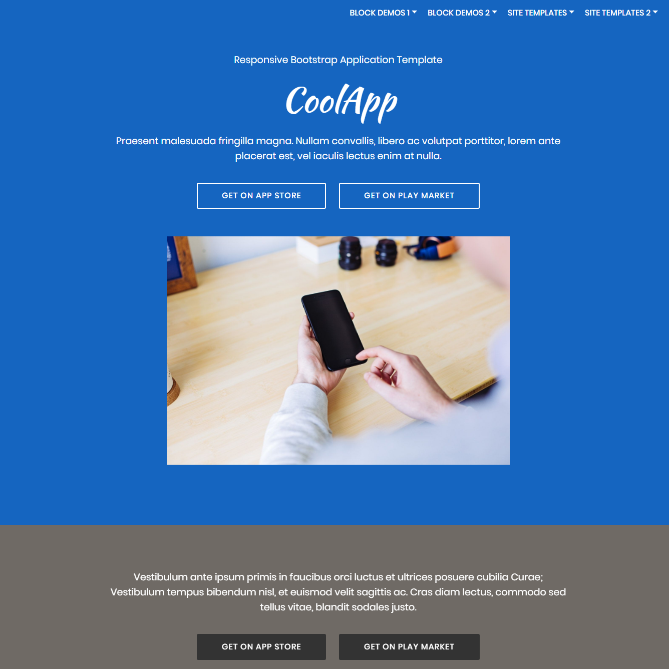 Free Bootstrap Application Themes