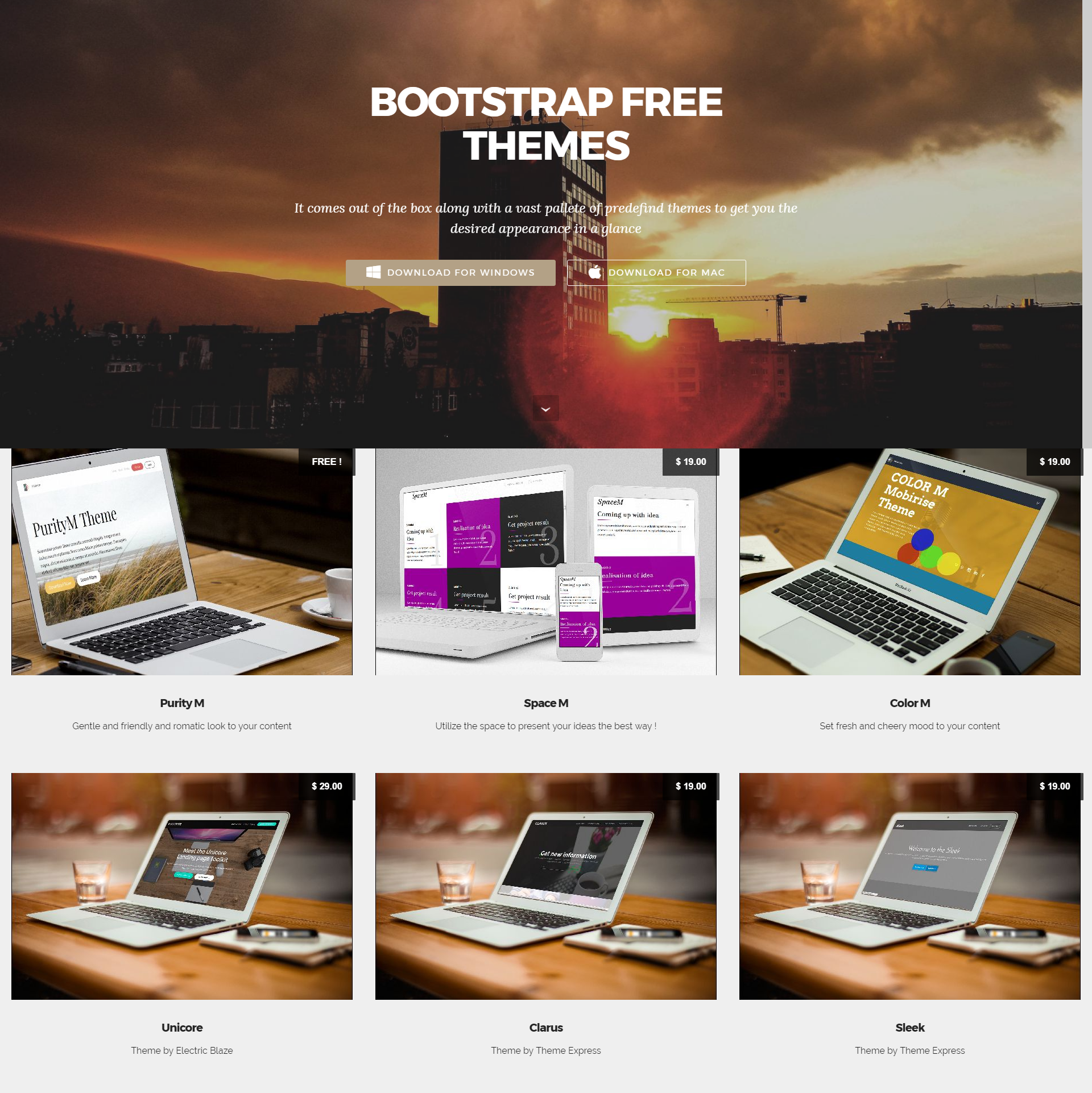 HTML Bootstrap Mobile-friendly Themes