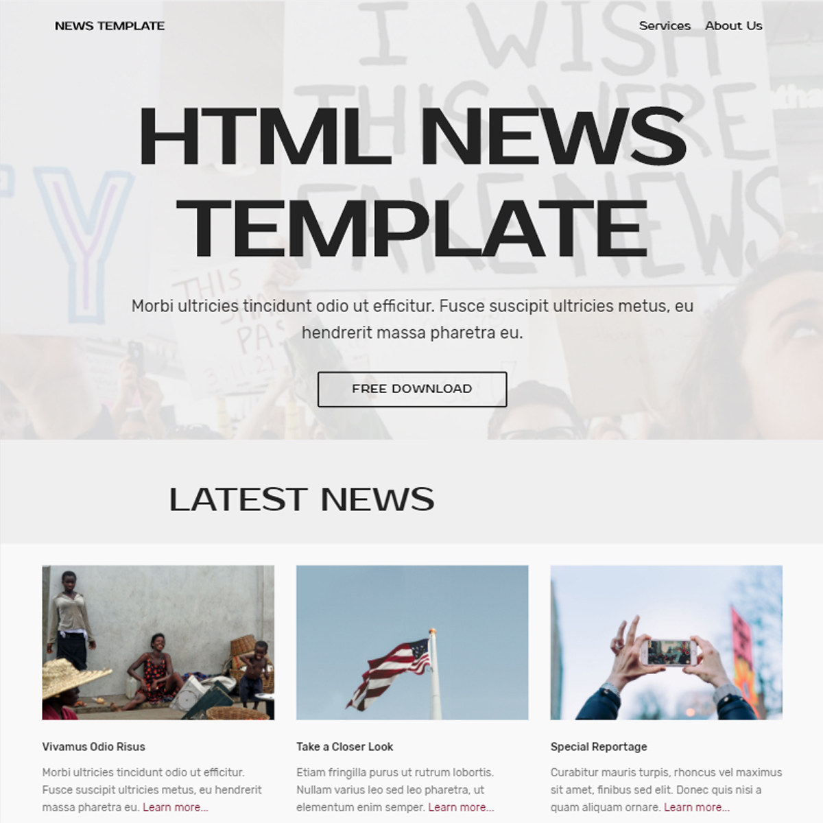 Free Bootstrap News Themes